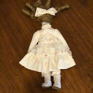 Vintage 16” Porcelain Doll Body with Victorian-Style Outfit – For Restoration